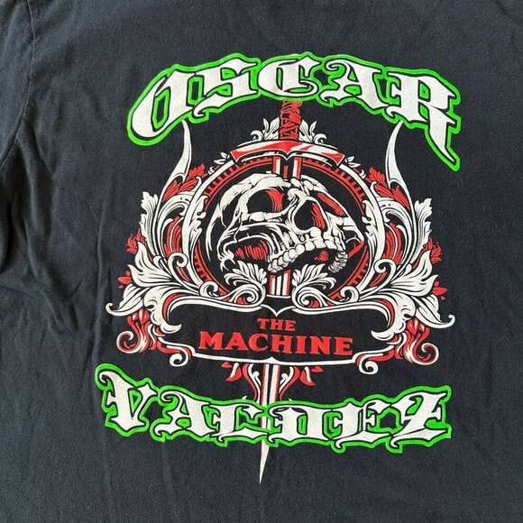 Oscar Valdez The Machine Boxing Men's Short Sleeve Grapic Tee T-shirt Black -L - Picture 2 of 8